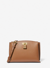 MICHAEL KORS Besace Ruby de taille moyenne en cuir saffiano camel