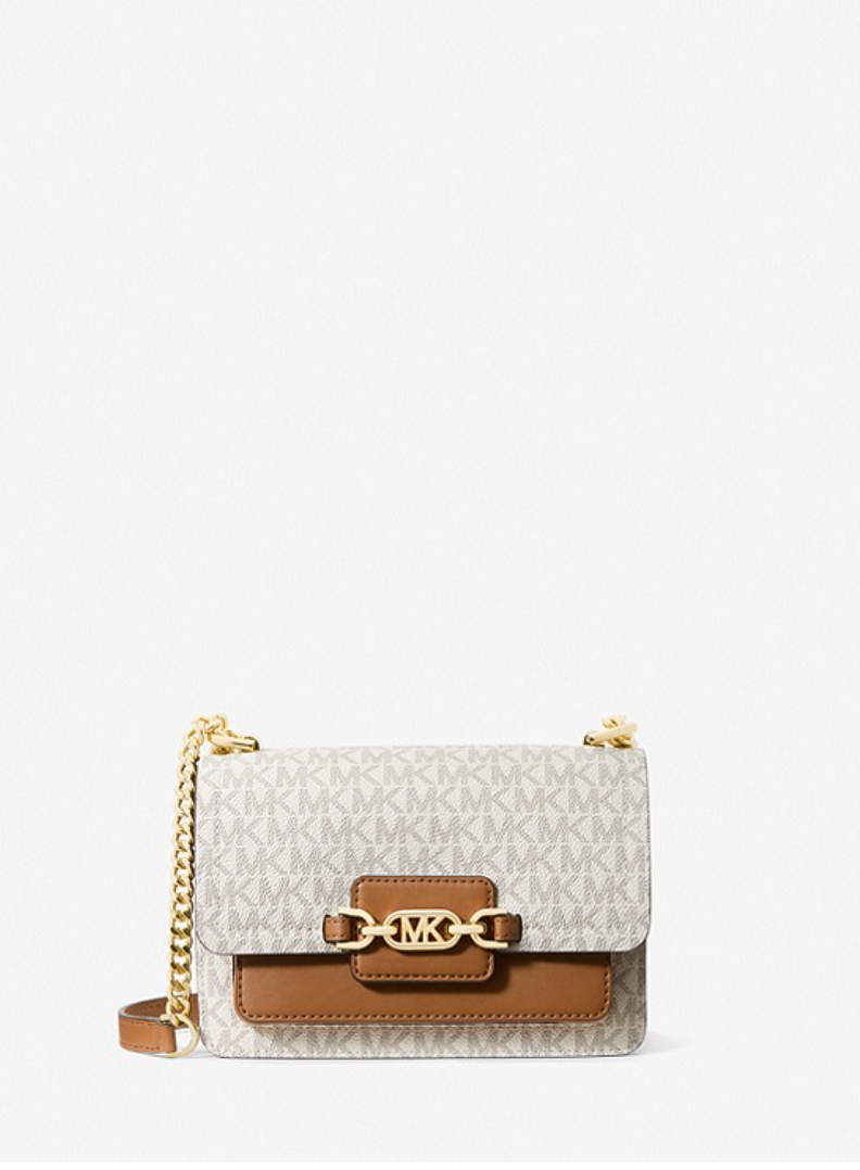 MICHAEL KORS Tres petit sac a bandouliere Heather avec logo Vanille No SARL NIALA