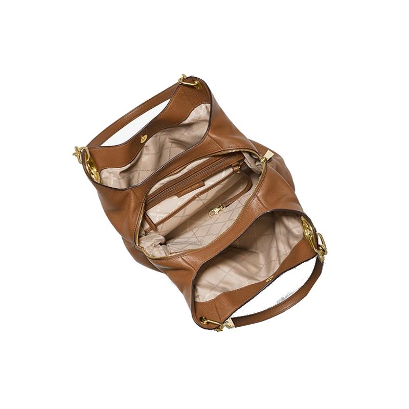 Grand sac porté épaule lillie en fashion cuir grainé