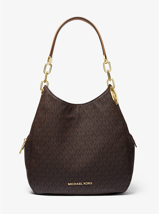 MICHAEL KORS Grand sac porte epaule Lillie en cuir Bronze Noisette SARL NIALA