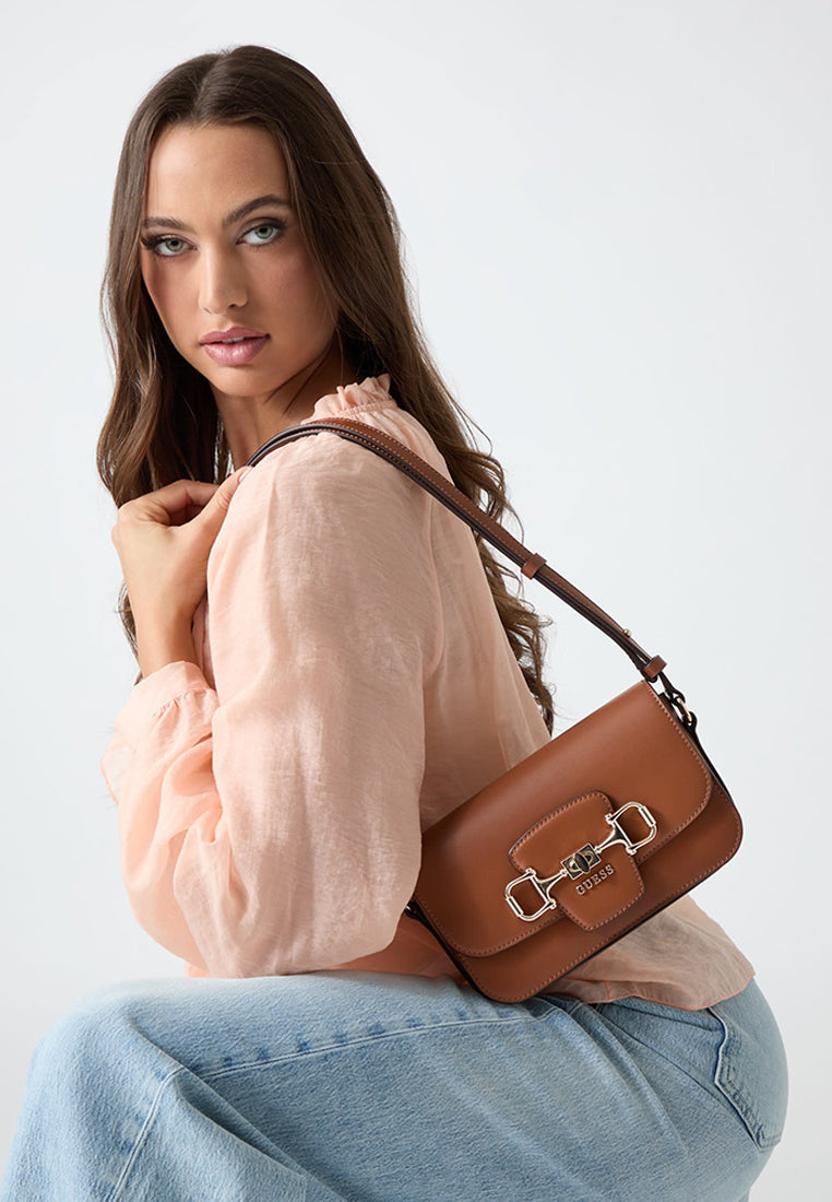 Marron - GUESS Sac à bandoulière Janie Convertible Xbody
