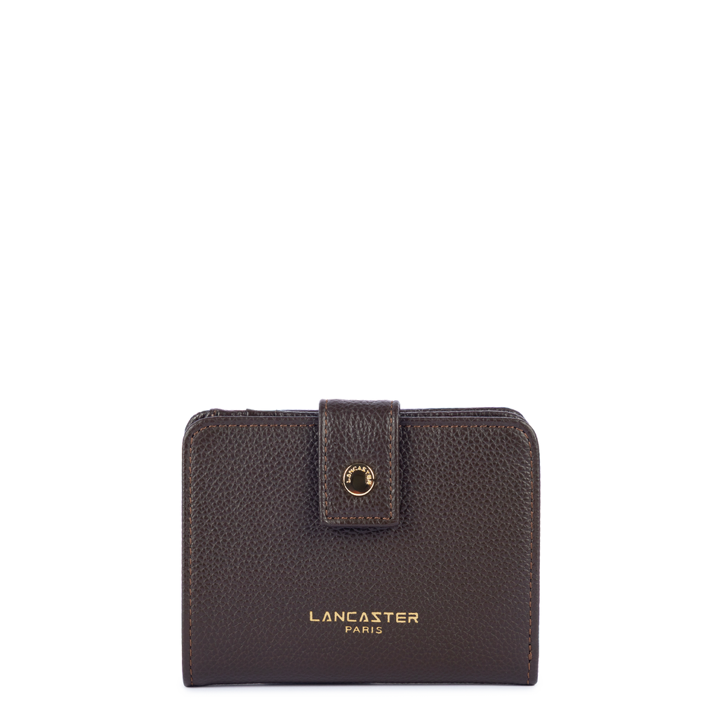 Marron Foncé - LANCASTER Portefeuille Avec Pression Milano Ana