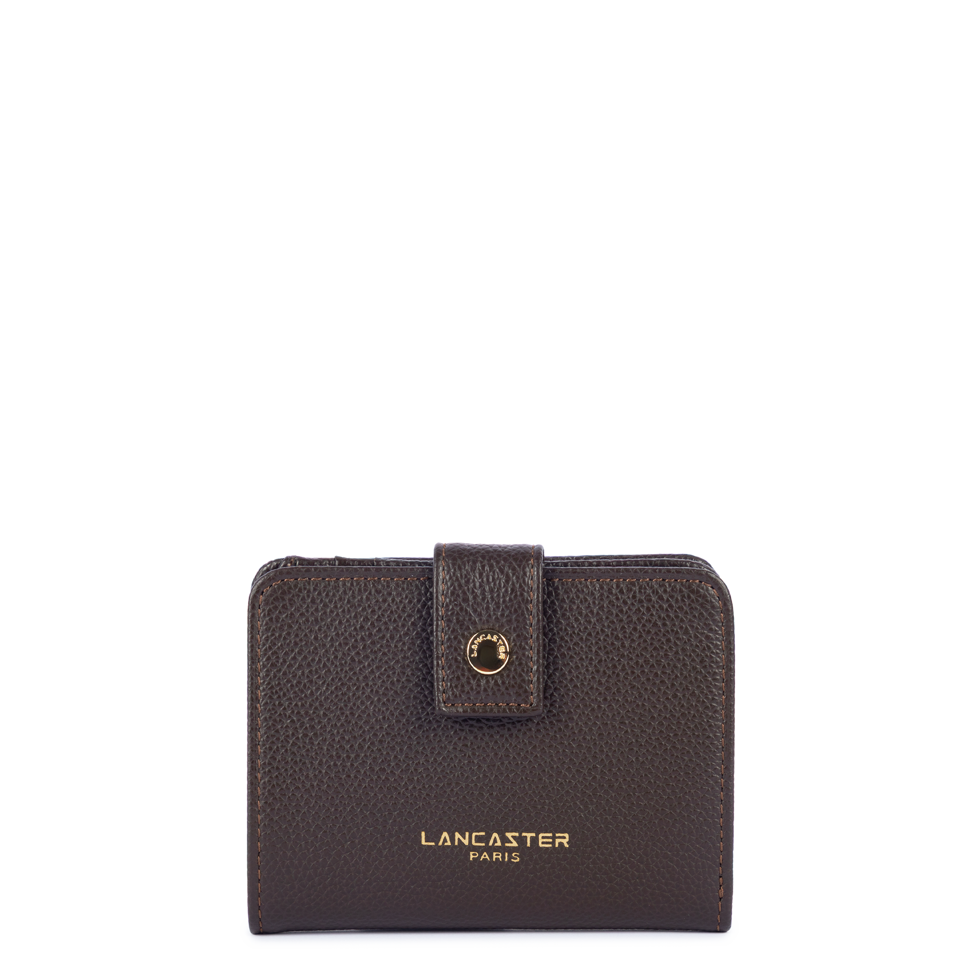 Marron Foncé - LANCASTER Portefeuille Avec Pression Milano Ana