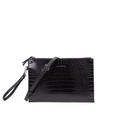 CHABRAND Pochette noire en synthétique effet croco