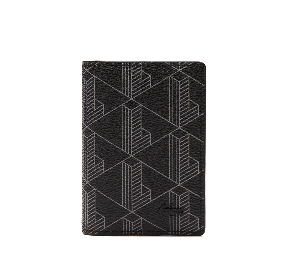 LACOSTE PORTE-CARTES VERTICALE HOMME THE BLEND AVEC IMPRIMÉ MONOGRAMME