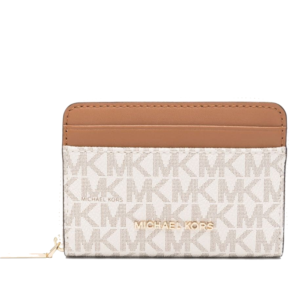 MICHAEL KORS Petit porte-cartes entièrement zippé Jet Set à logo Signature