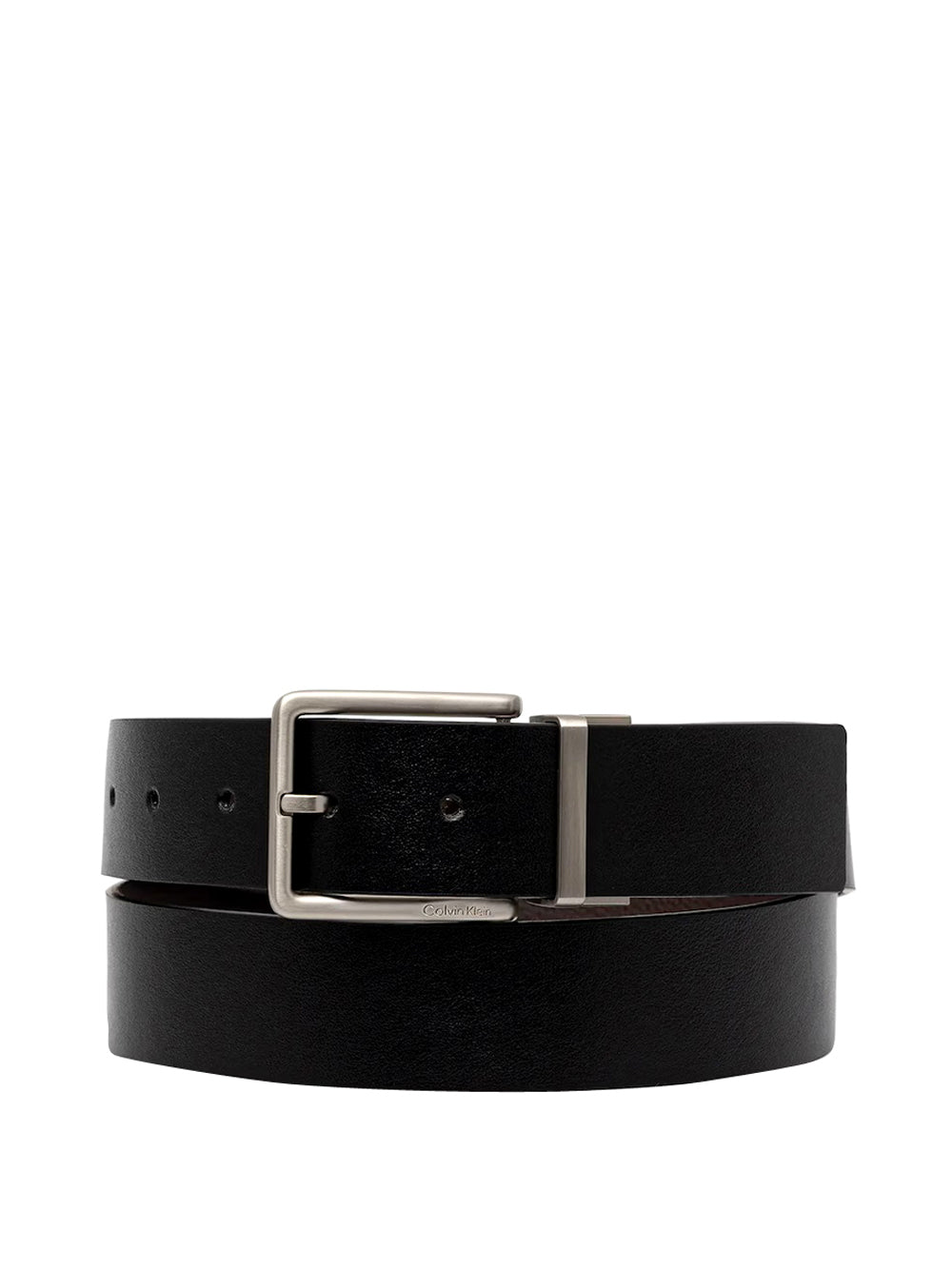 Noir / CK Dark Brown - CALVIN KLEIN Ceinture réversible 35 mm boucle lisse Noir / CK Dark Brown