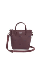 Bordeaux - LACOSTE Mini sac cabas zippé imprimé crocodiles