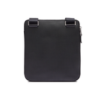 LACOSTE Sacoche plate zippée Chantaco en cuir piqué mat uni