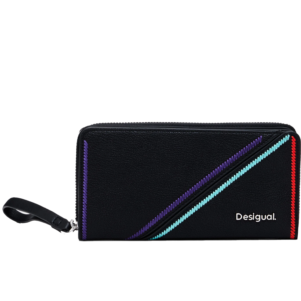 DESIGUAL Sac à dos en nylon à multiples poches, rabat et fermeture éclair