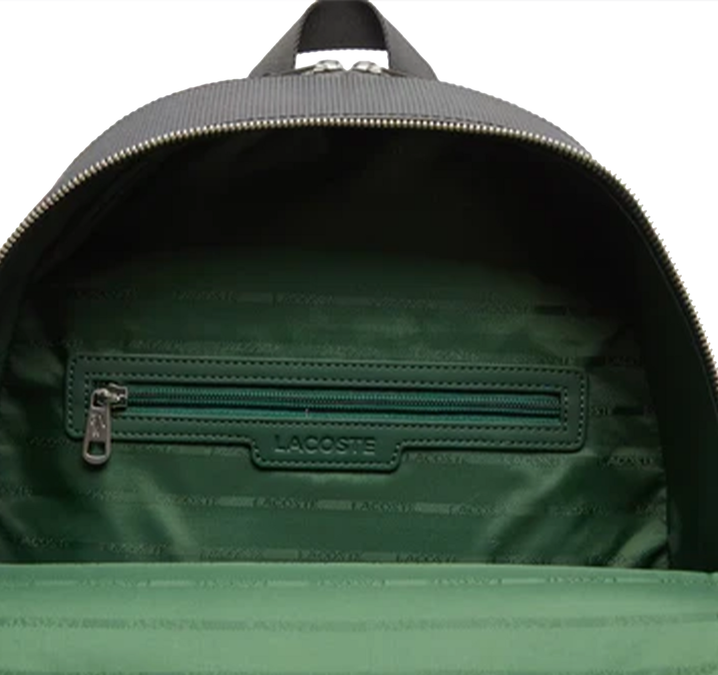 LACOSTE SAC À DOS CHANTACO EN CUIR PIQUÉ EMBOSSÉ MAT