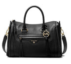 Noir - MICHAEL MICHAEL KORS Cartable moyen Carine en cuir grainé