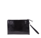CHABRAND Pochette noire en synthétique effet croco