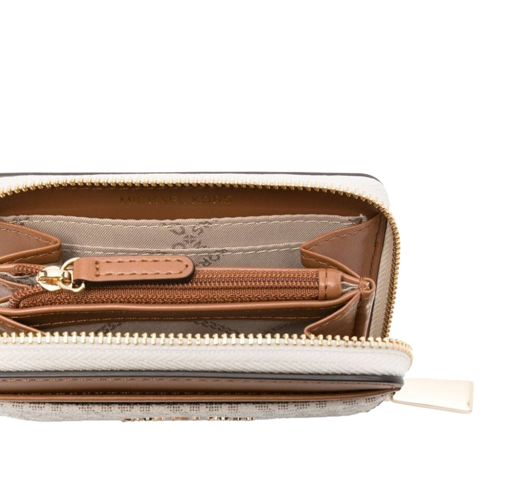 MICHAEL KORS Petit porte-cartes entièrement zippé Jet Set à logo Signature