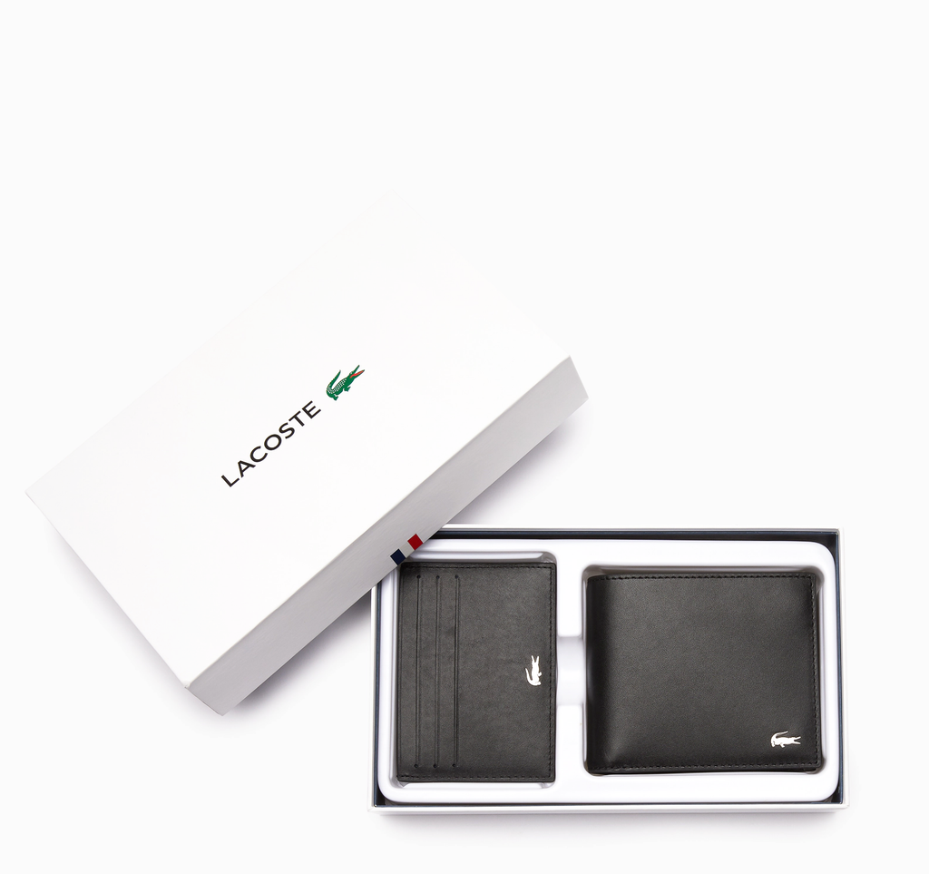 LACOSTE Coffret Portefeuille et Porte-cartes FG en Cuir