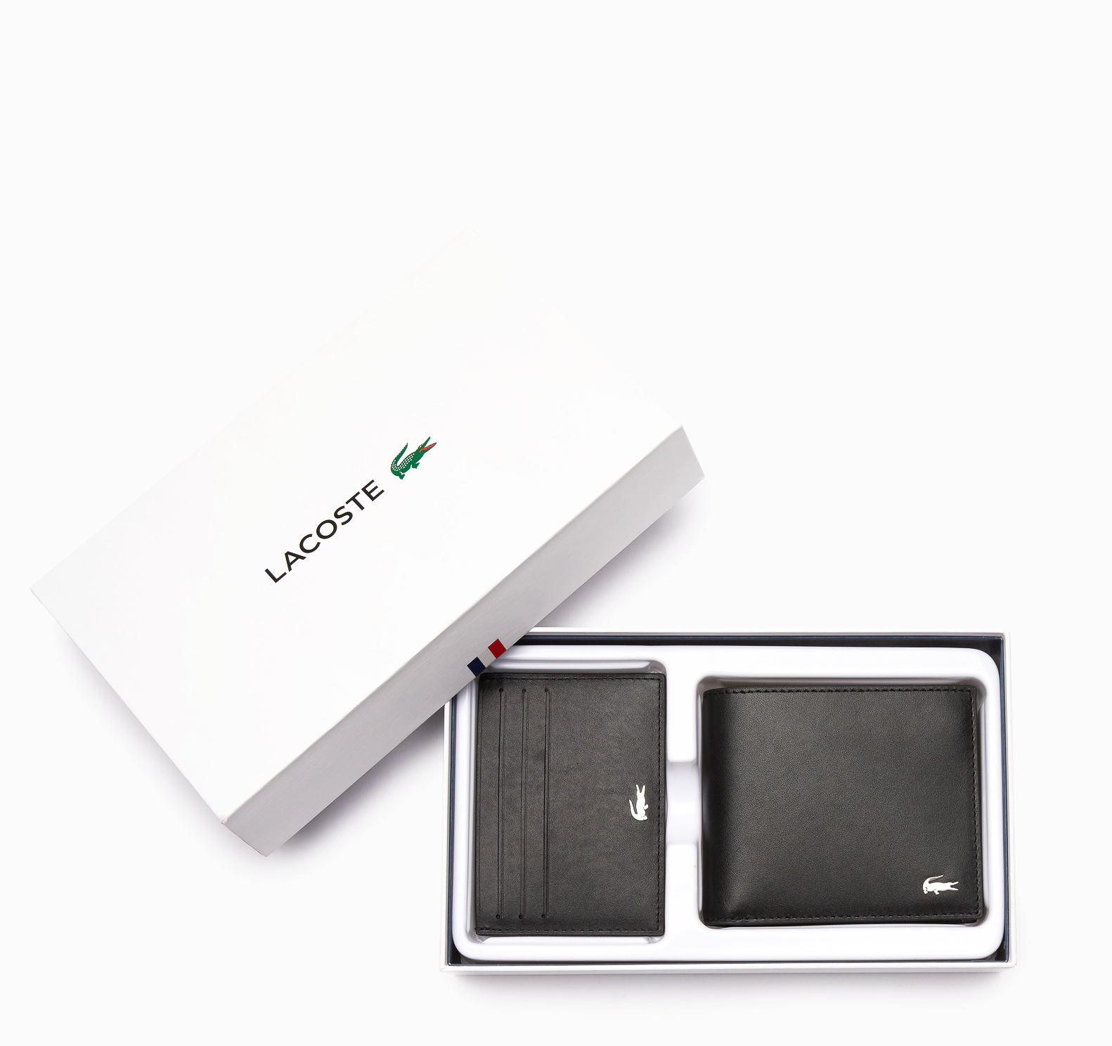 LACOSTE Coffret Portefeuille et Porte-cartes FG en Cuir