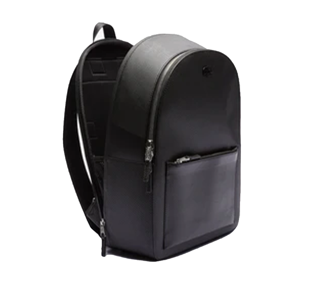 LACOSTE SAC À DOS CHANTACO EN CUIR PIQUÉ EMBOSSÉ MAT