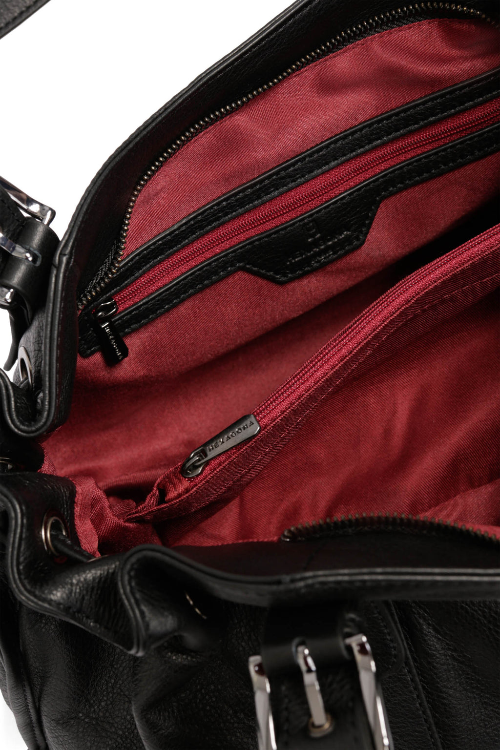 Noir - HEXAGONA Sac porté épaule 2 anses Sauvage