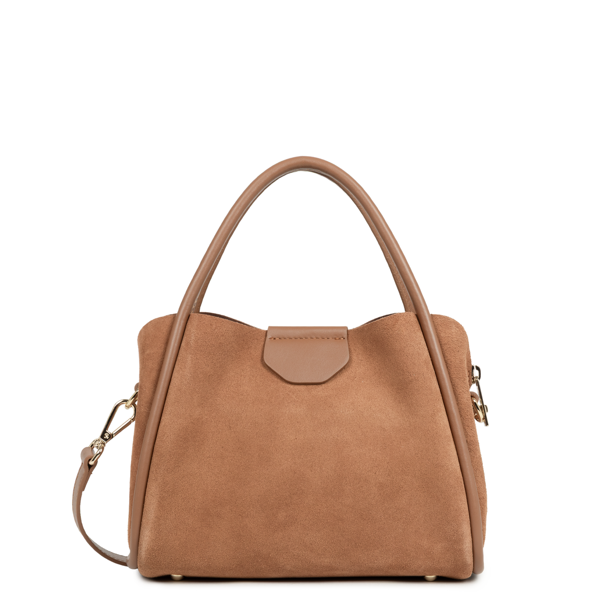 Moka - LANCASTER Petit sac à main Suède Ida