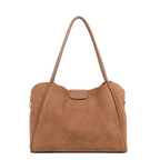 Moka - LANCASTER Grand sac cabas épaule Suède Ida