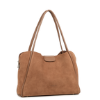 Moka - LANCASTER Grand sac cabas épaule Suède Ida