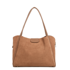Moka - LANCASTER Grand sac cabas épaule Suède Ida
