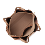 Moka - LANCASTER Grand sac cabas épaule Suède Ida