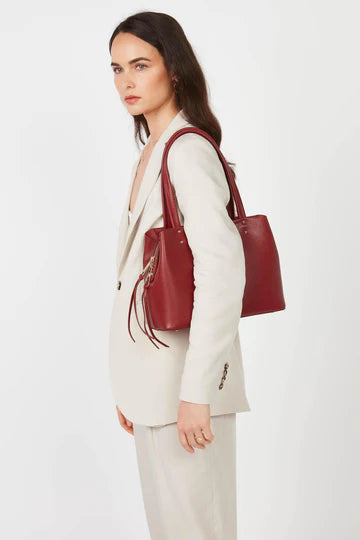 LANCASTER sac cabas épaule foulonné double