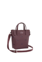 Bordeaux - LACOSTE Mini sac cabas zippé imprimé crocodiles