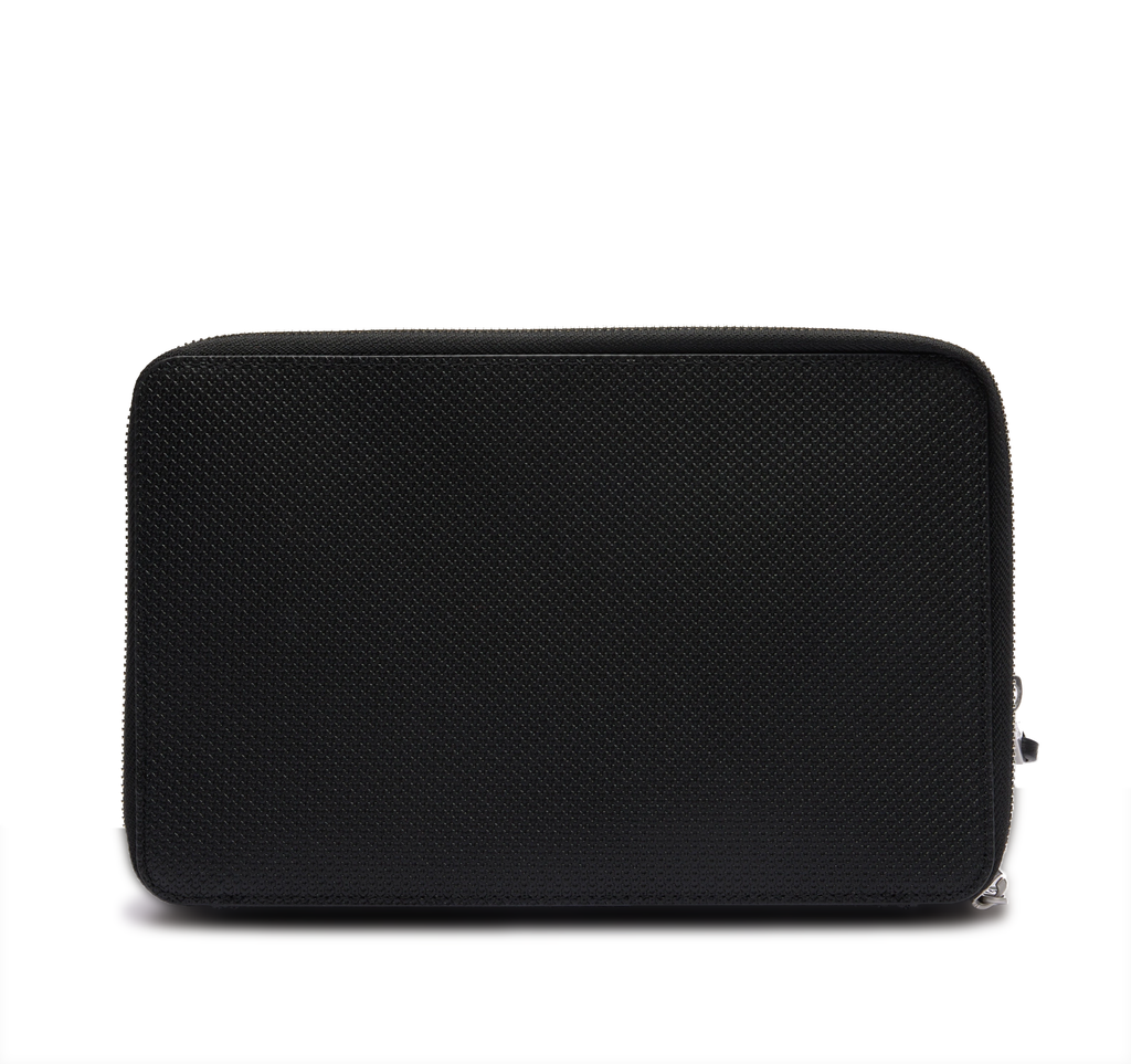 LACOSTE Trousse zippée Chantaco en cuir piqué