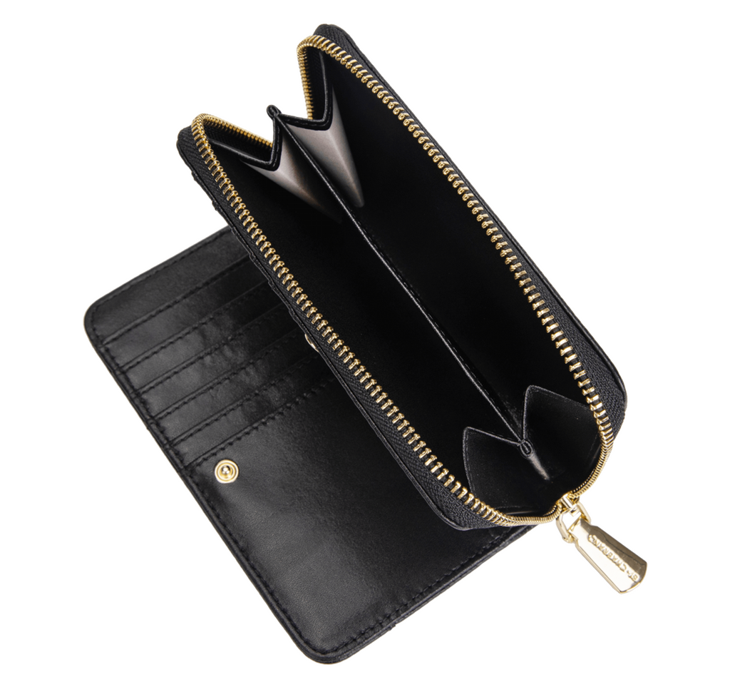 CHABRAND Portefeuille noir en synthétique grainé