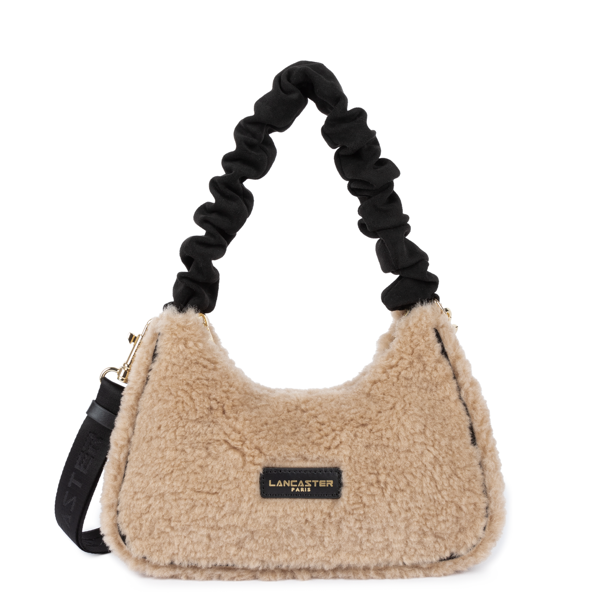 Beige Noir - LANCASTER Sac besace Moumoute