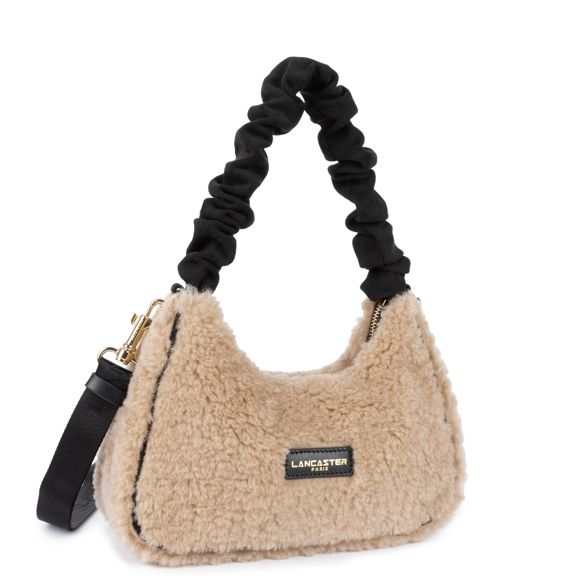Beige Noir - LANCASTER Sac besace Moumoute