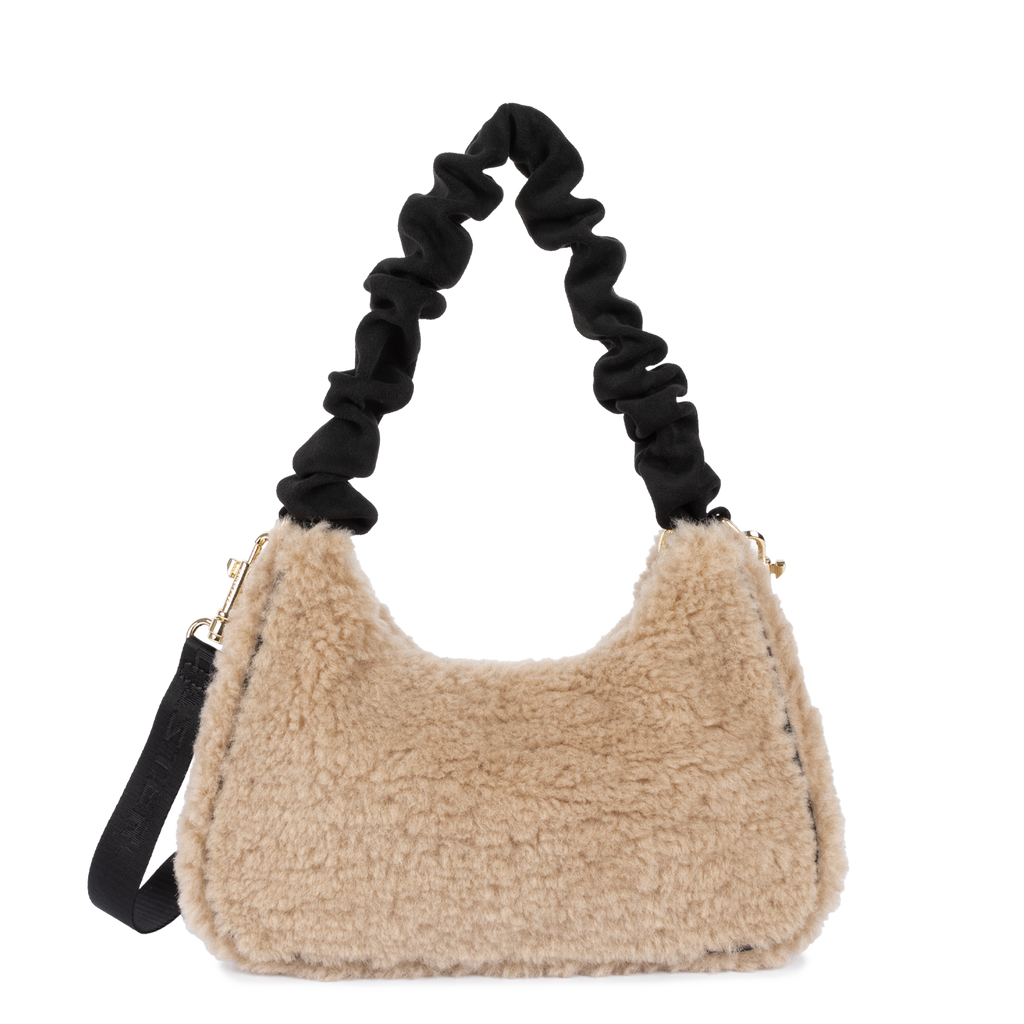 Beige Noir - LANCASTER Sac besace Moumoute