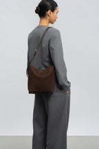 Marron - LANCASTER Sac seau Suède
