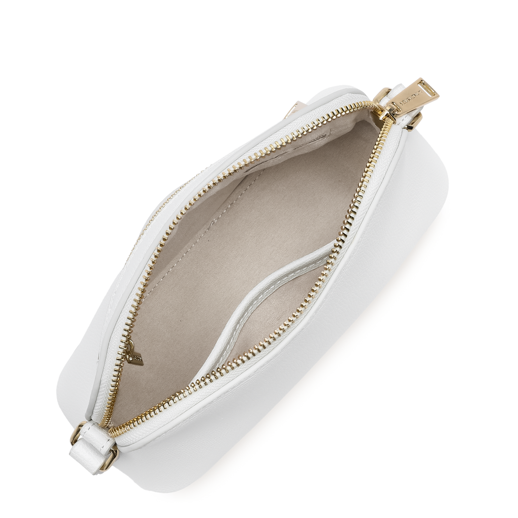 Blanc cassé - LANCASTER Petit sac demi-lune Sierra Jia