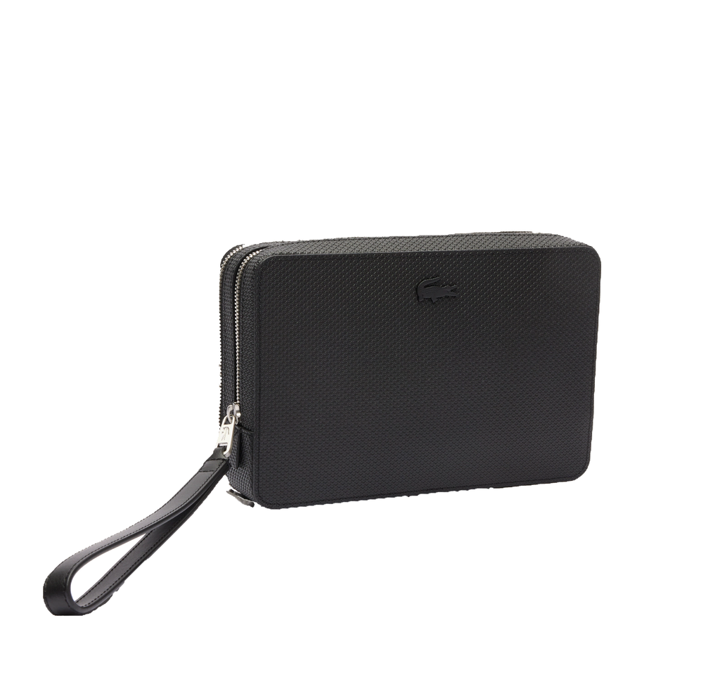 LACOSTE Trousse zippée Chantaco en cuir piqué