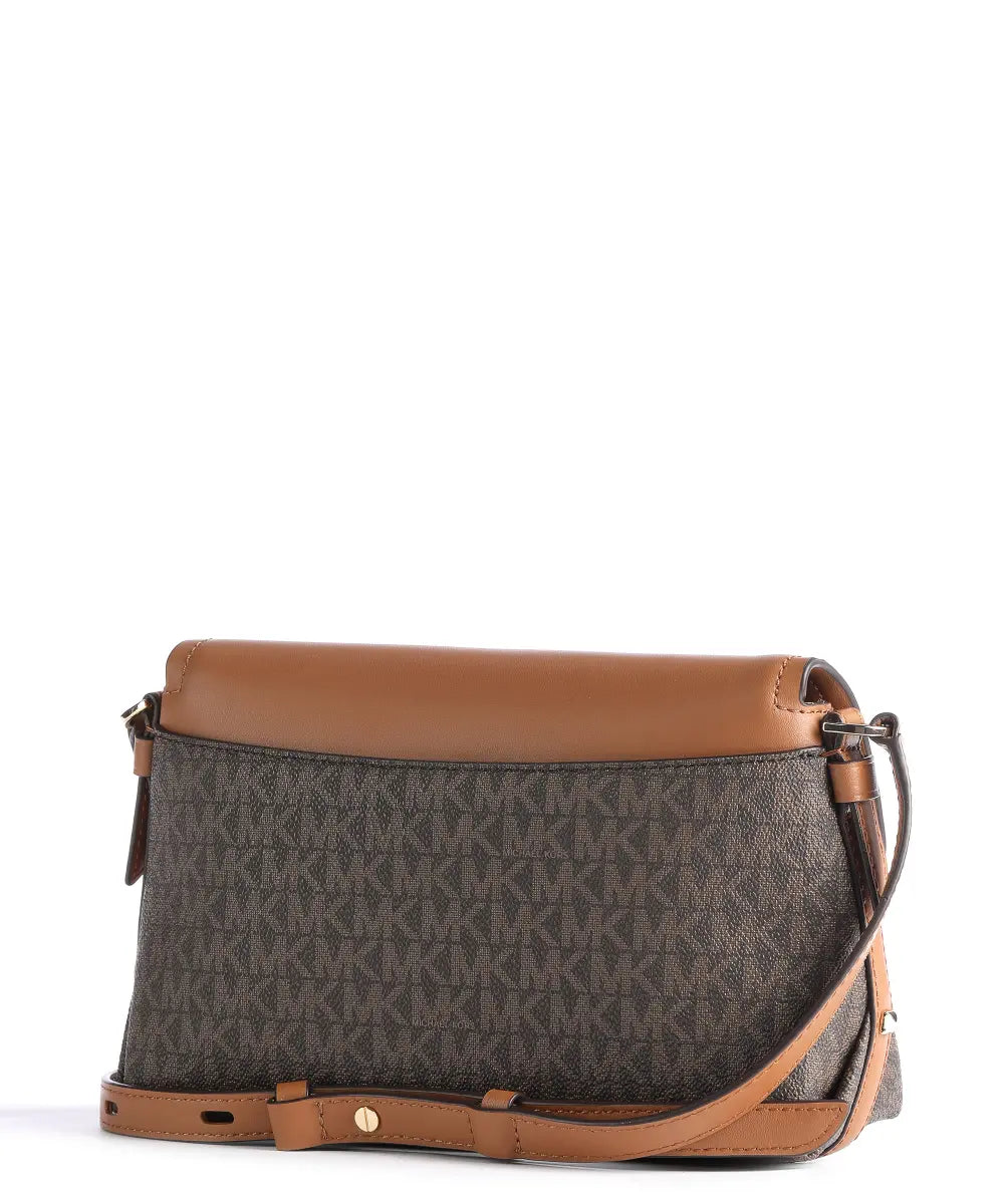 MICHAEL KORS Brooklyn Sac bandoulière toile brun foncé