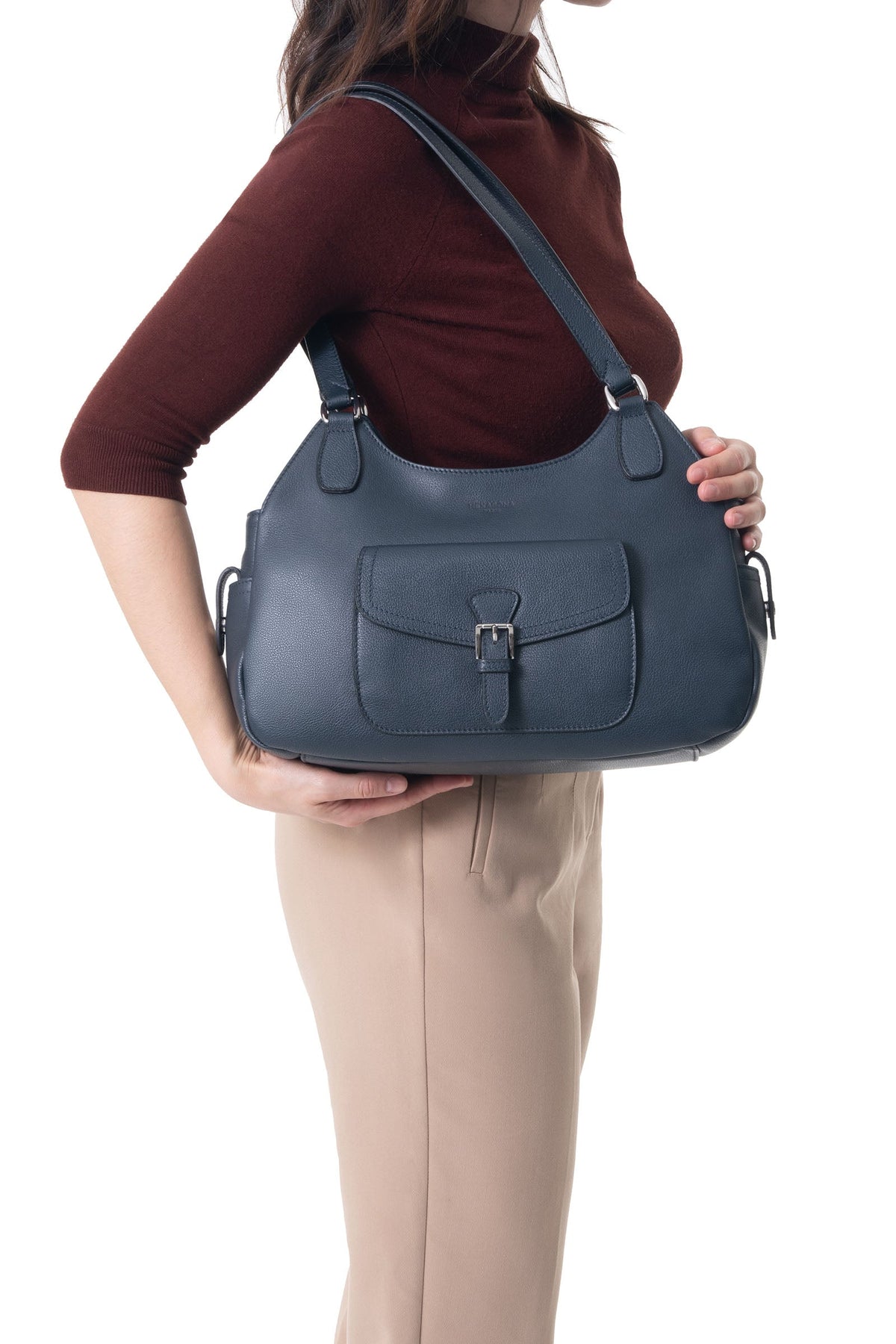 Noir - HEXAGONA Sac porté épaule 2 anses Mirabelle