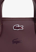 Bordeaux - LACOSTE Mini sac cabas zippé imprimé crocodiles