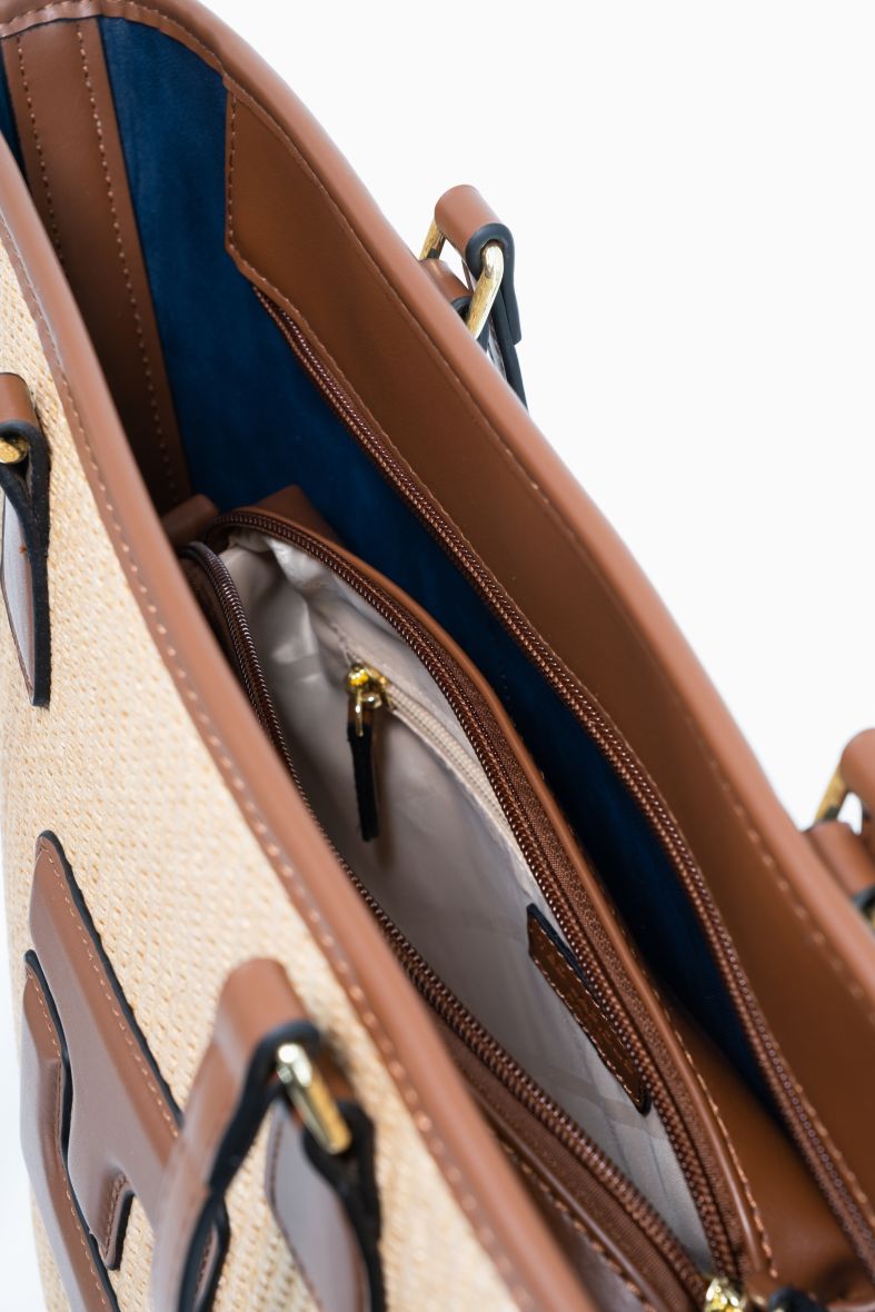 Beige/Cognac - TED LAPIDUS Sac porté épaule Nikita