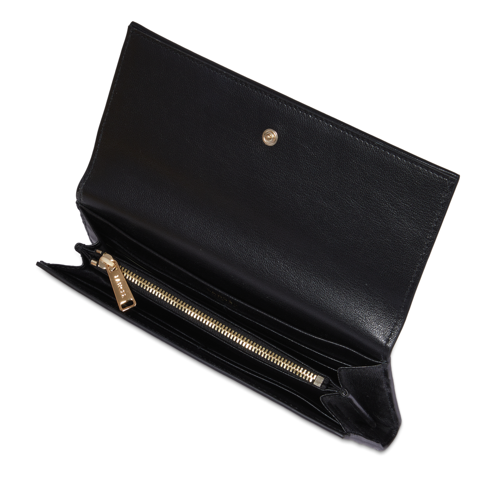 Noir - LANCEL Portefeuille long à rabat Billie