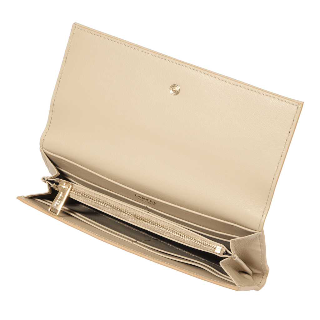 Beige - LANCEL Portefeuille long à rabat Billie