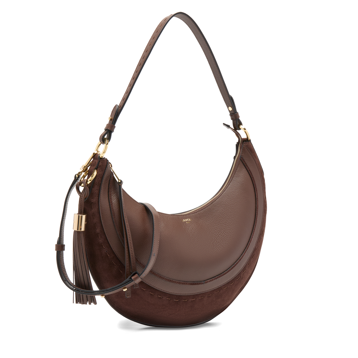 Noix de coco - LANCEL Sac hobo zippé M