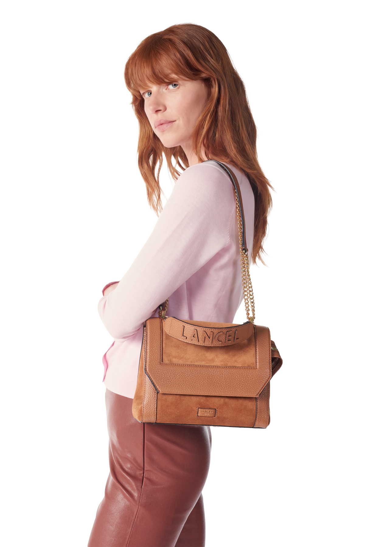 Camel - LANCEL Sac à rabat M