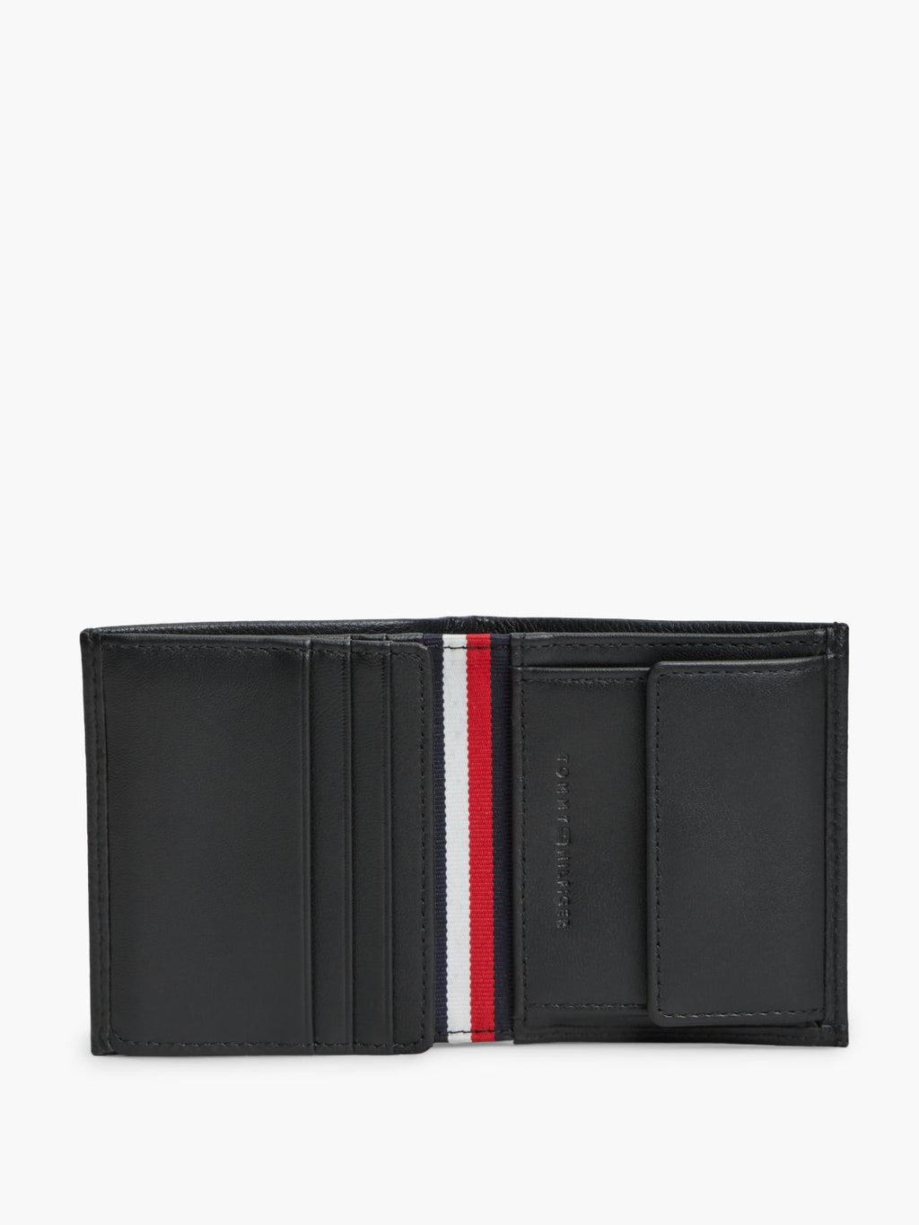Noir - TOMMY HILFIGER Portefeuille trois volets TH Corporate en cuir
