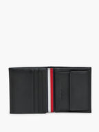 Noir - TOMMY HILFIGER Portefeuille trois volets TH Corporate en cuir
