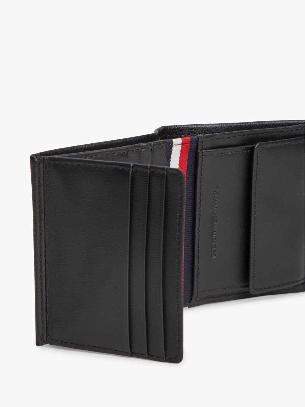 Noir - TOMMY HILFIGER Portefeuille trois volets TH Corporate en cuir