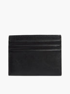Noir - TOMMY HILFIGER Porte-cartes en cuir à logo métallique