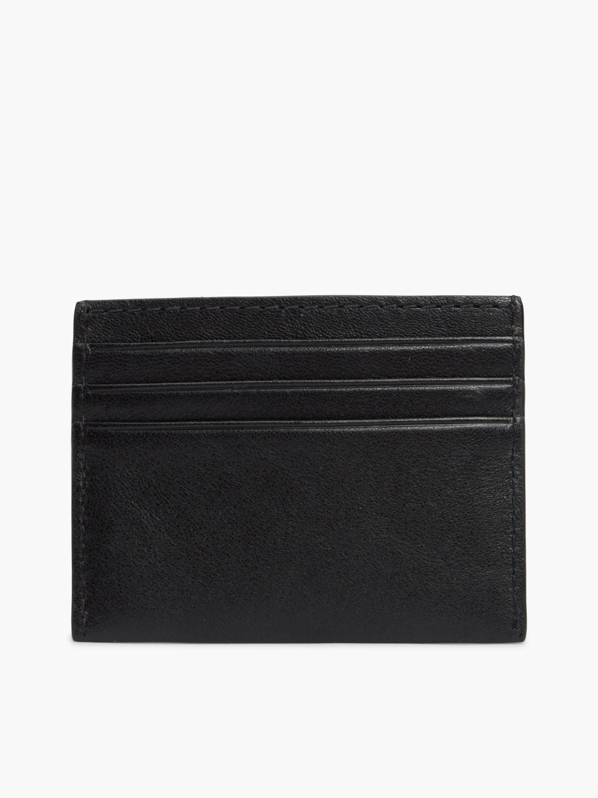 Noir - TOMMY HILFIGER Porte-cartes en cuir à logo métallique